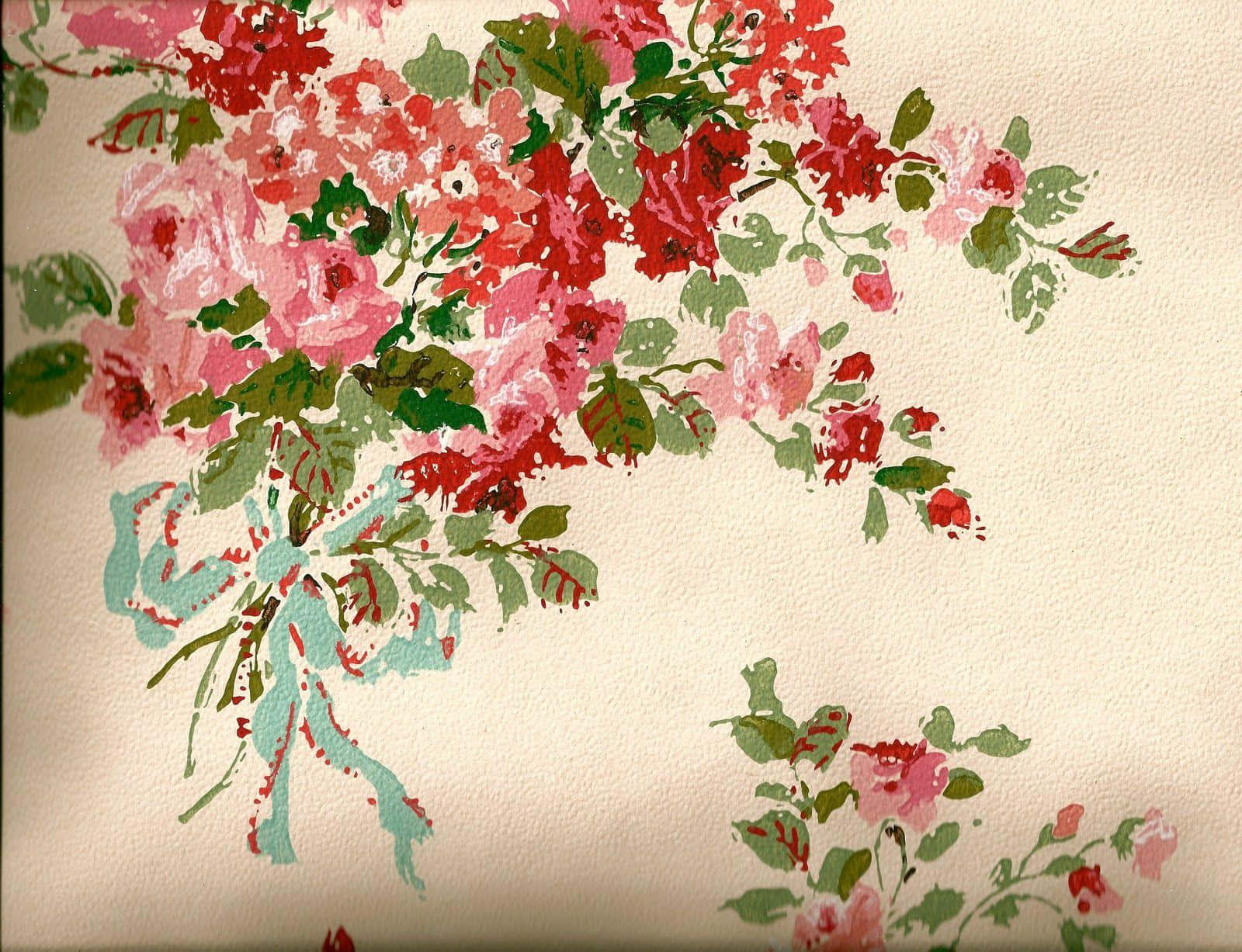 Enbukett Blommor Wallpaper