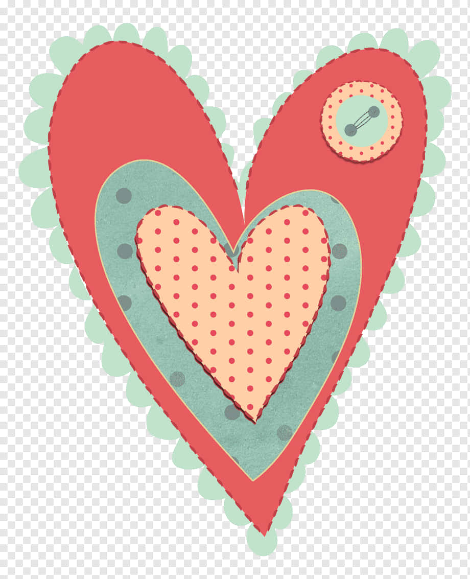 A Heart With A Red And Green Background Wallpaper
