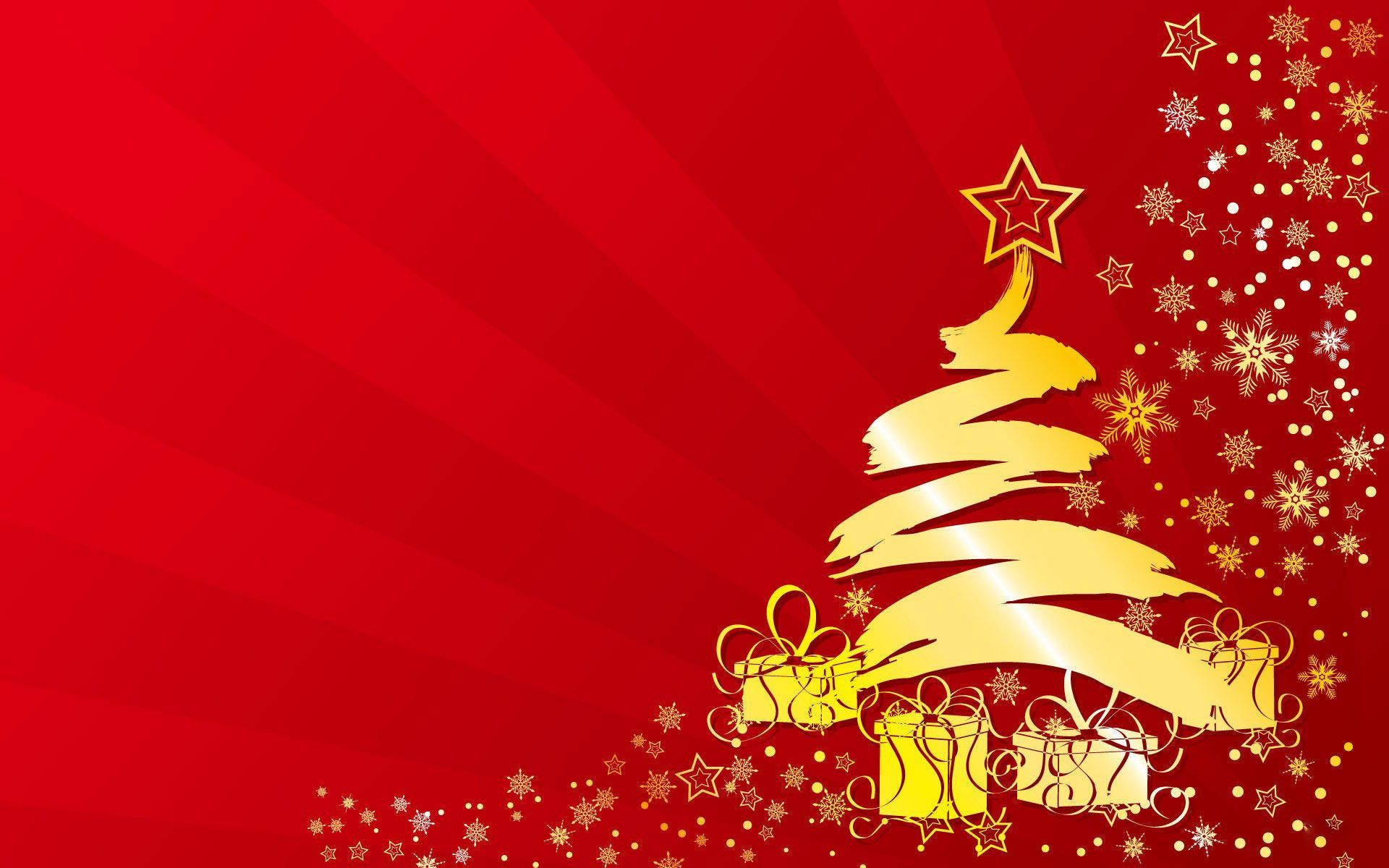 Chic Gold And Red Christmas Background