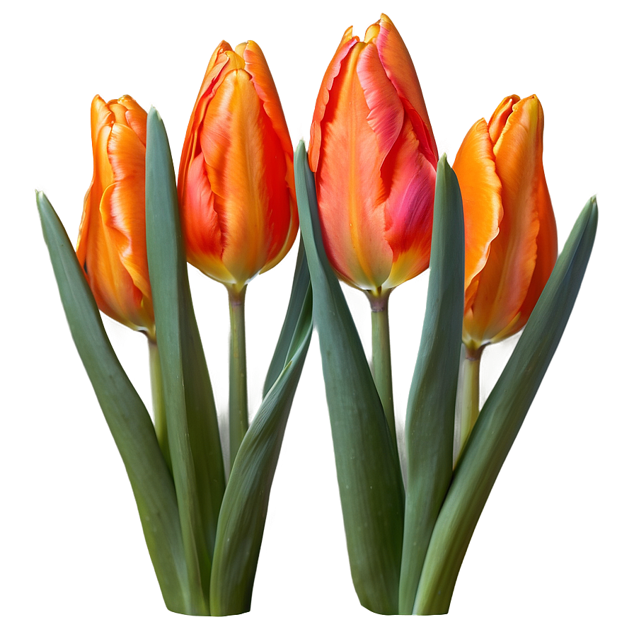 Chic Orange Tulip Png 96 PNG