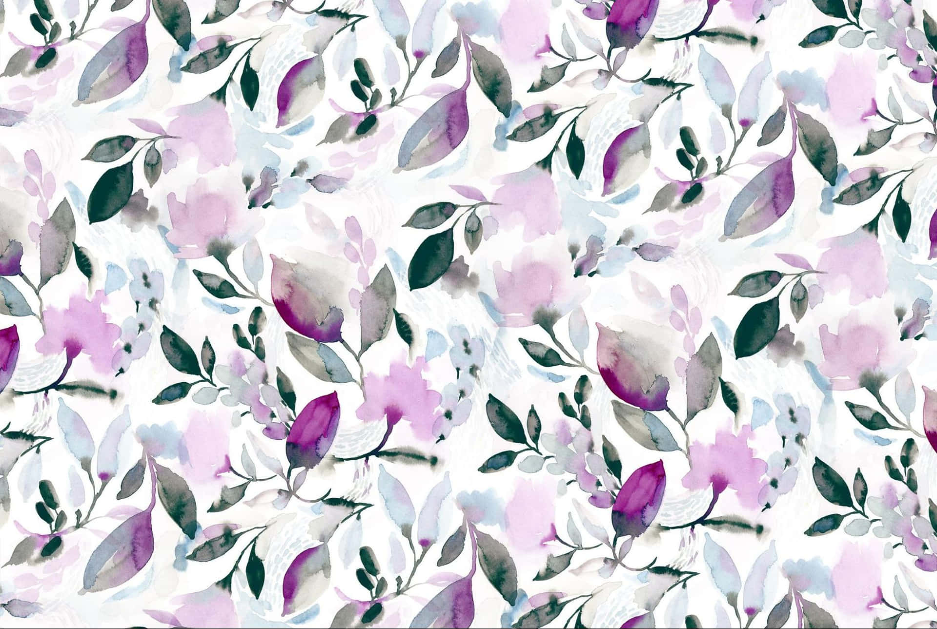 Chic Painting Of Purple Flowers Wallpaper