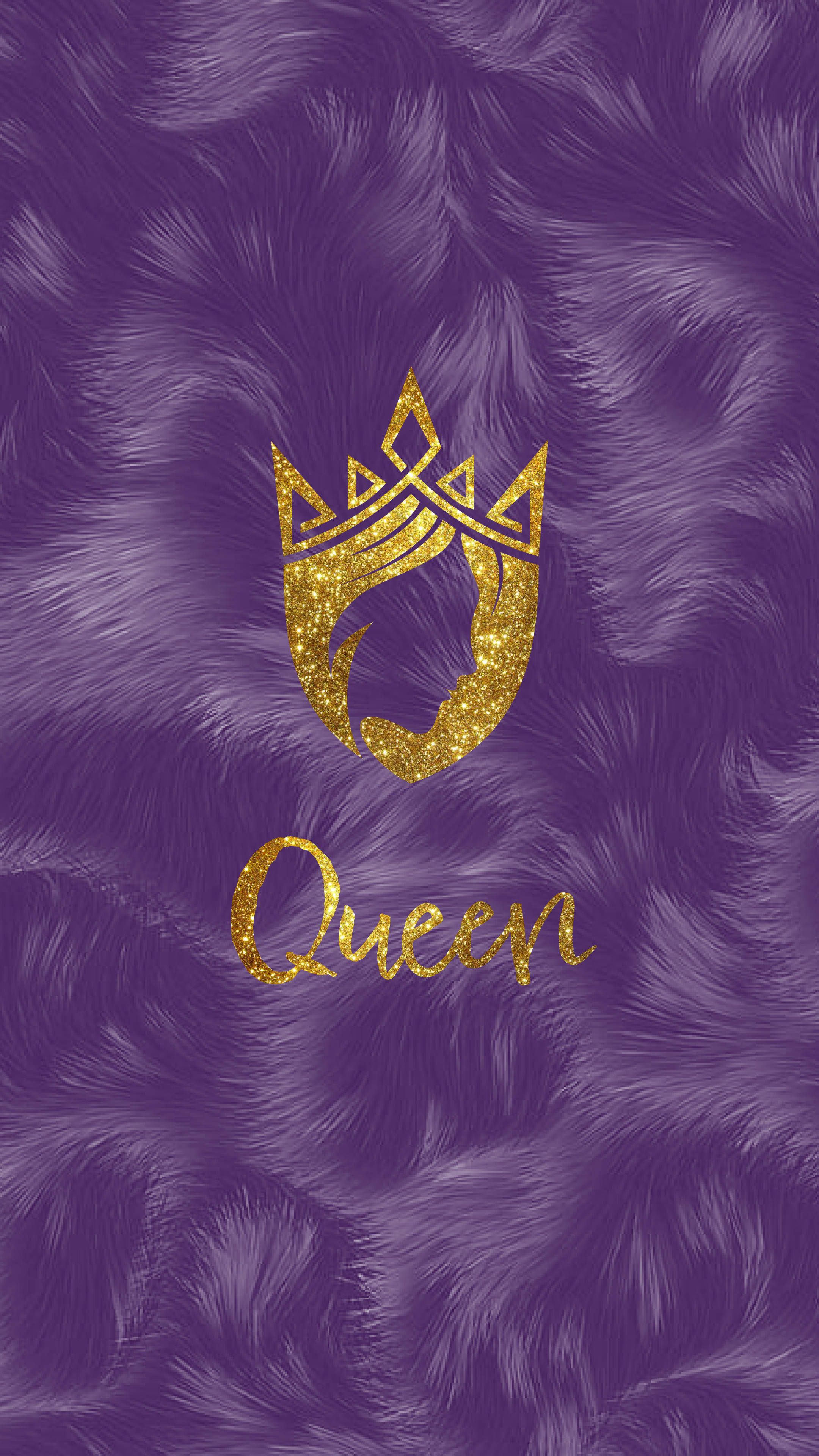 Chic Purple King And Queen Background