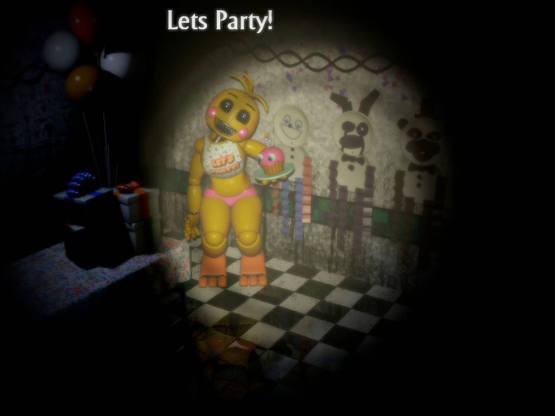 Chica Fnaf Let's Party Wallpaper