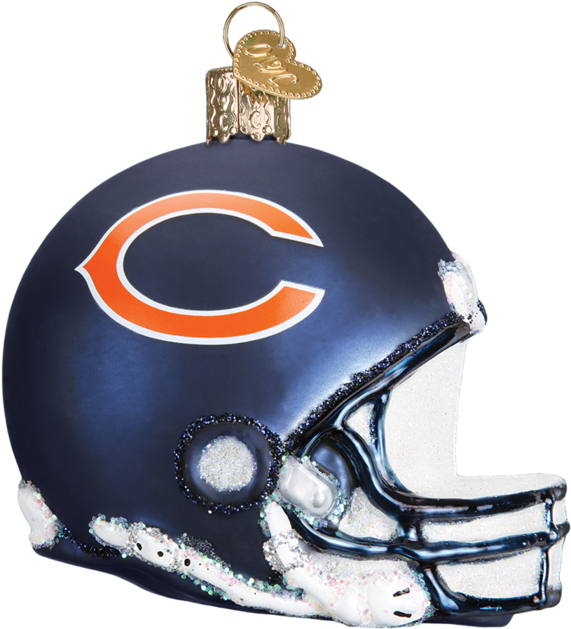 Chicago Bears Helmet Christmas Ornament PNG