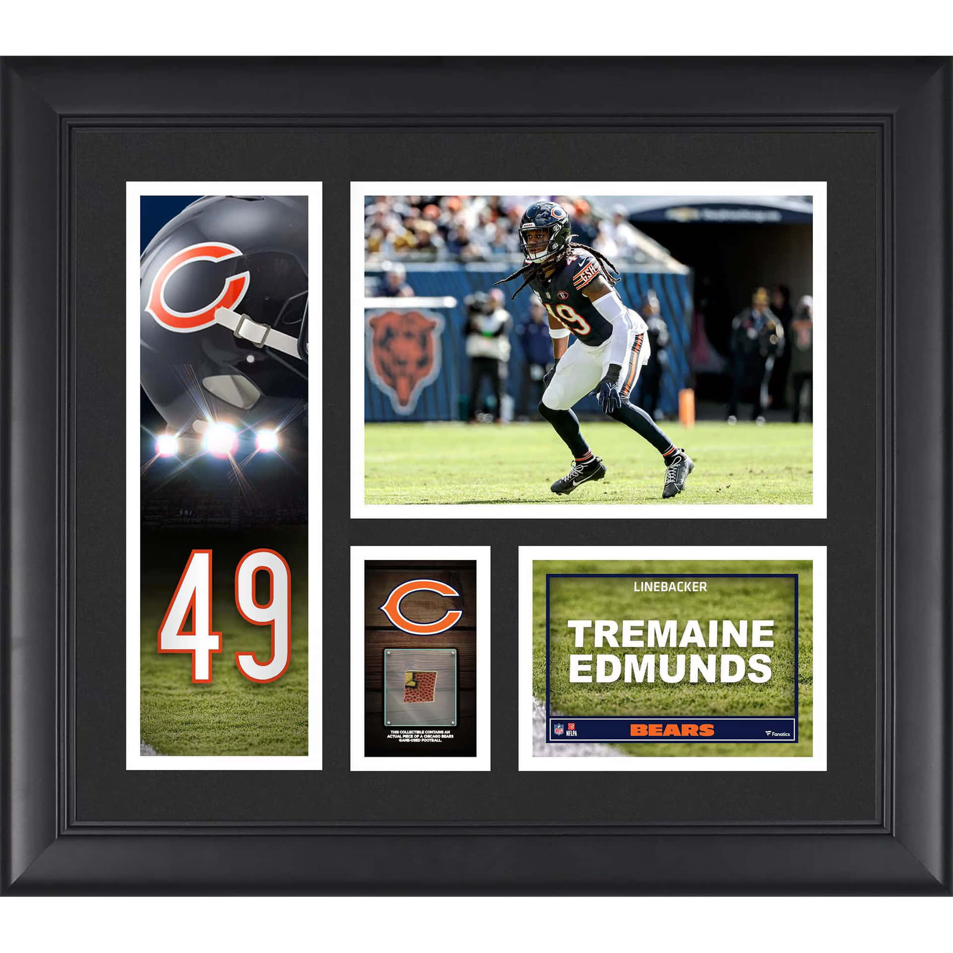 Chicago Bears Tremaine Edmunds Framed Collage Wallpaper