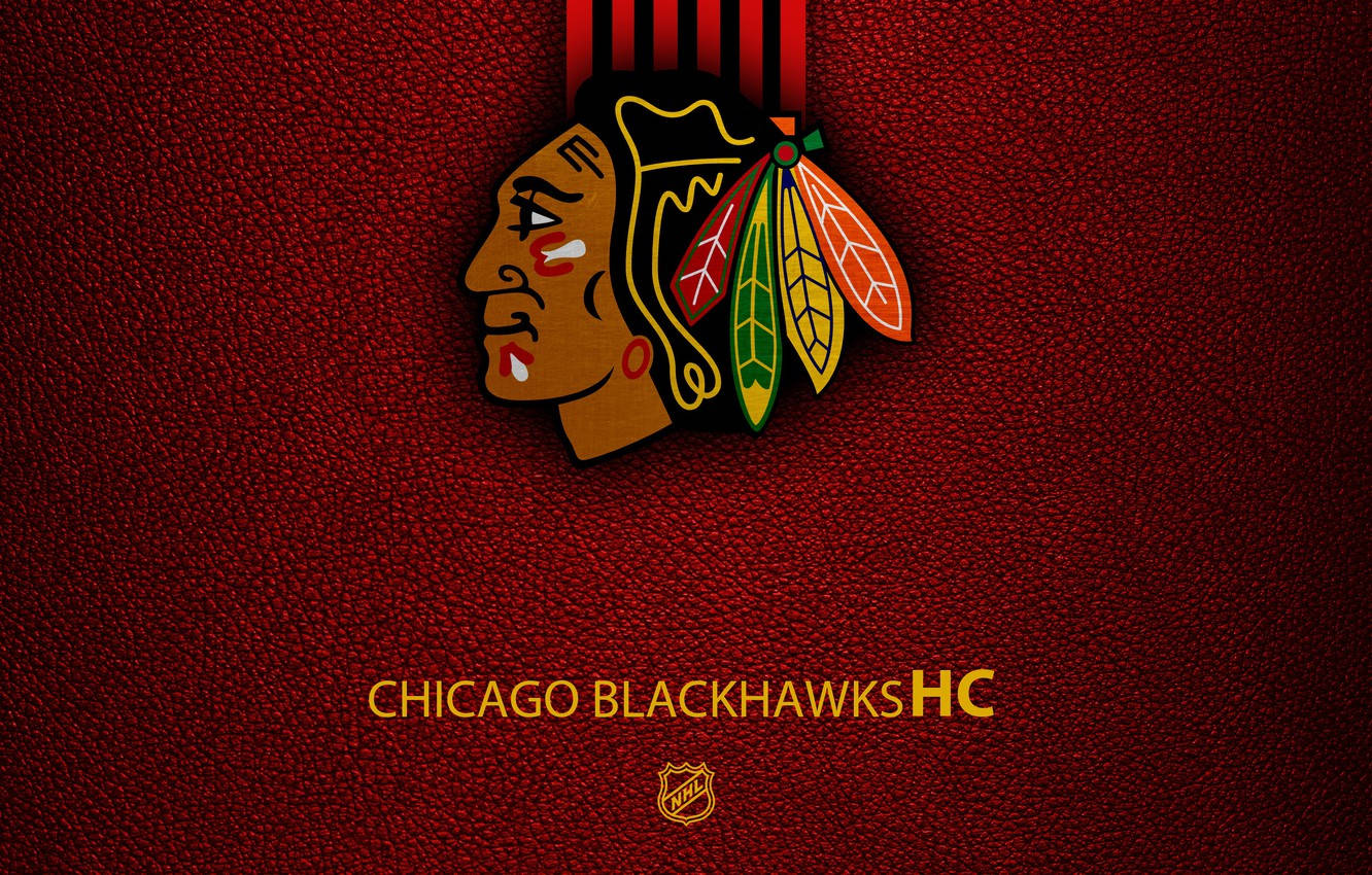Chicago Blackhawks Logo Leather Wallpaper