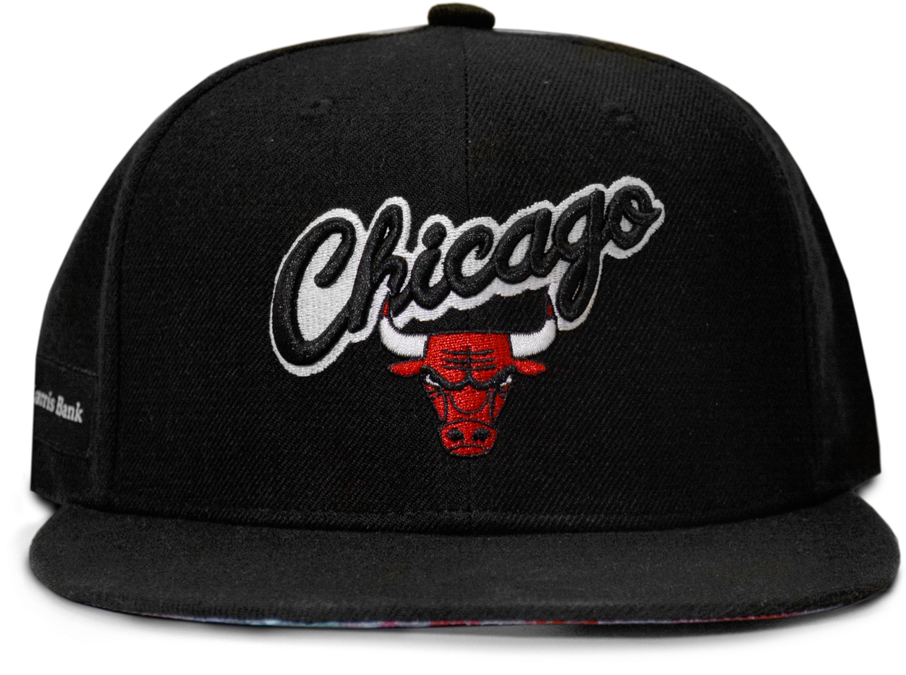 Chicago Bulls Black Baseball Cap PNG