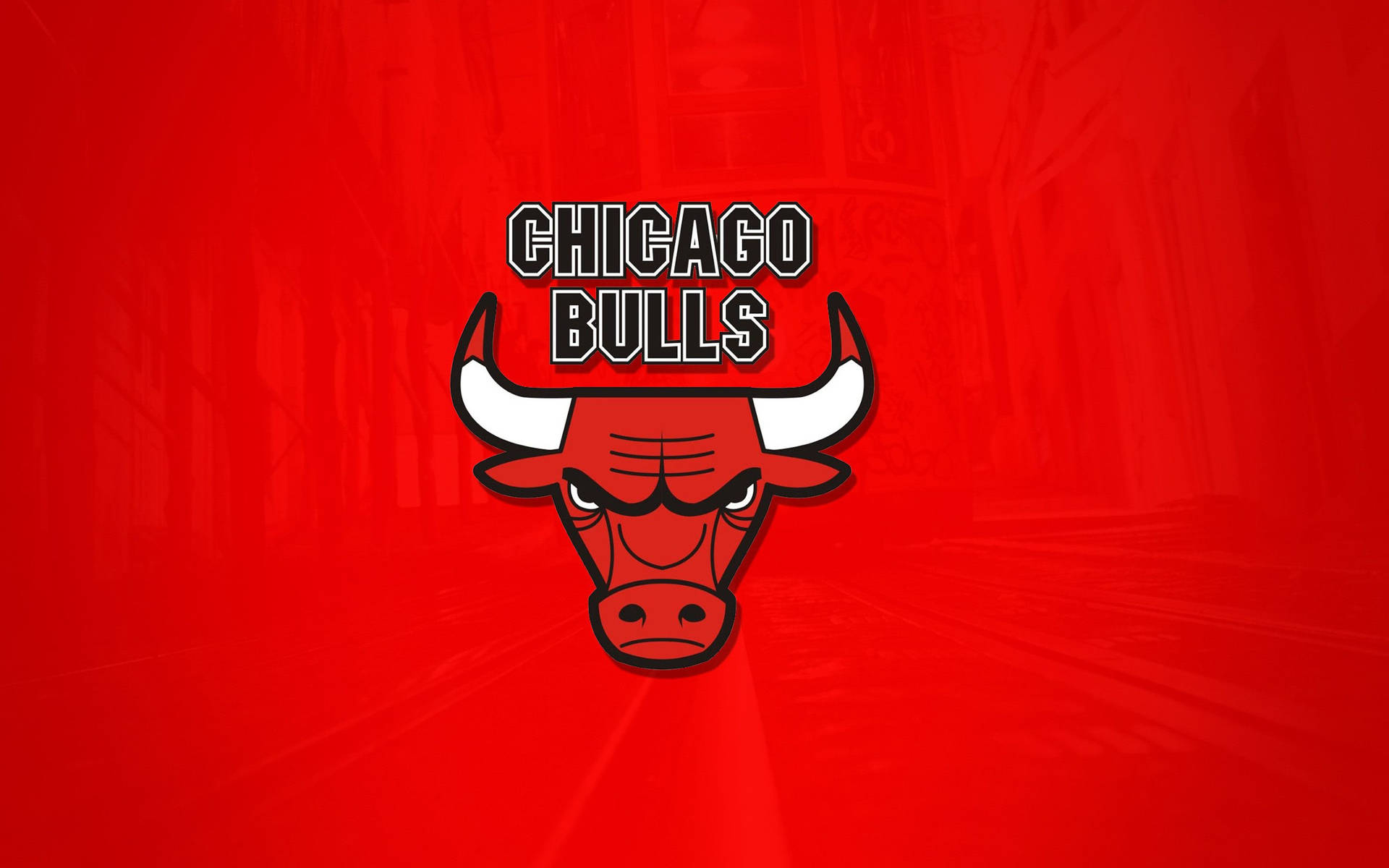 Chicago Bulls Deep Red Logo Wallpaper