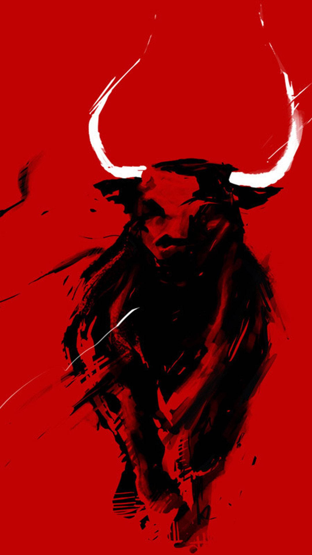Chicago Bulls Digital Mascot Painting