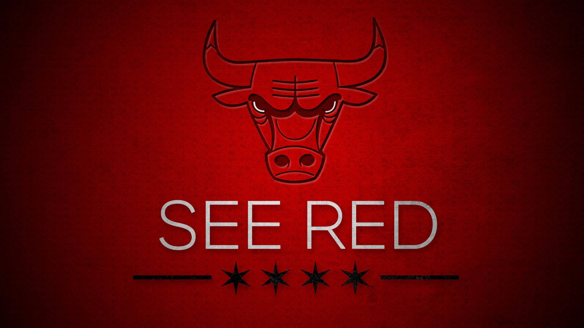 Chicago Bulls Four Black Stars Logo Wallpaper