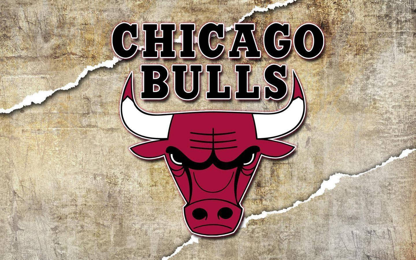Chicago Bulls Logo On Parchment Wallpaper