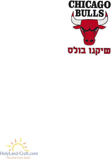 Chicago Bulls Logowith Hebrew Text PNG