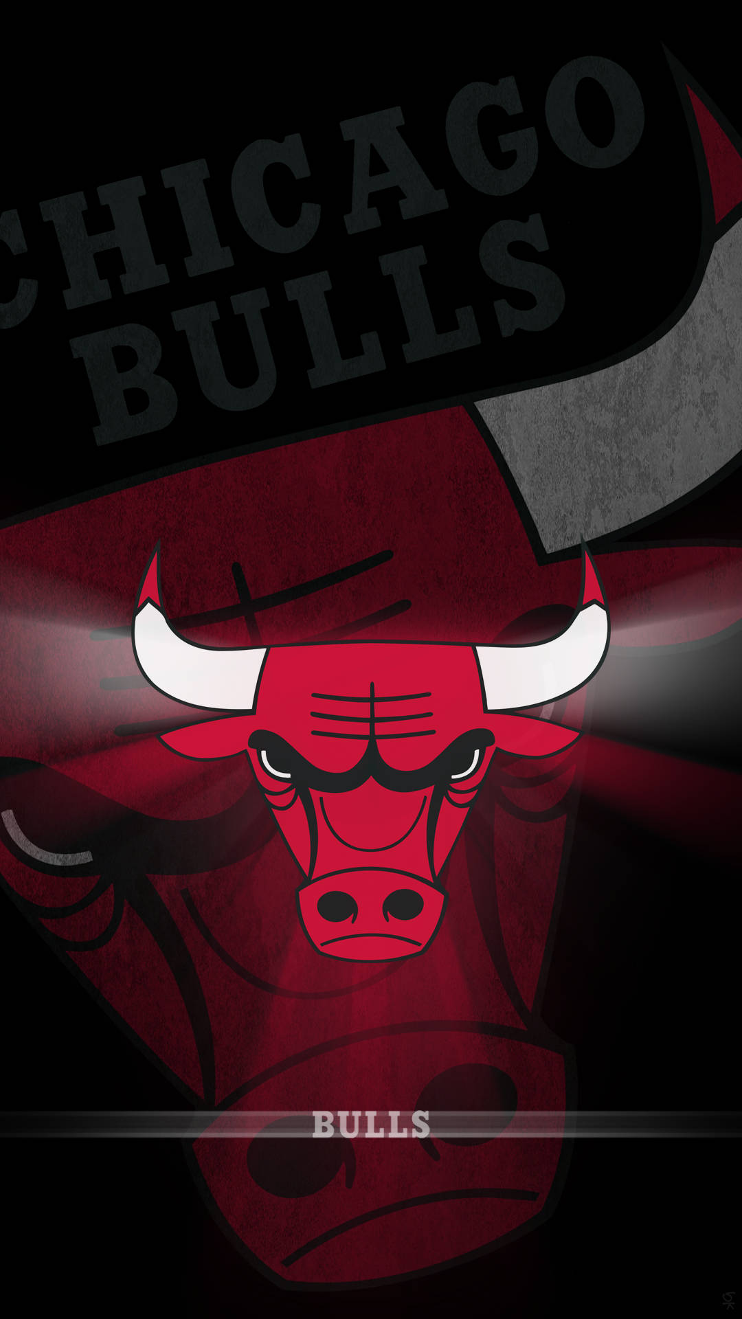 Spejl Chicago Bulls Logo Billede Tapet Wallpaper