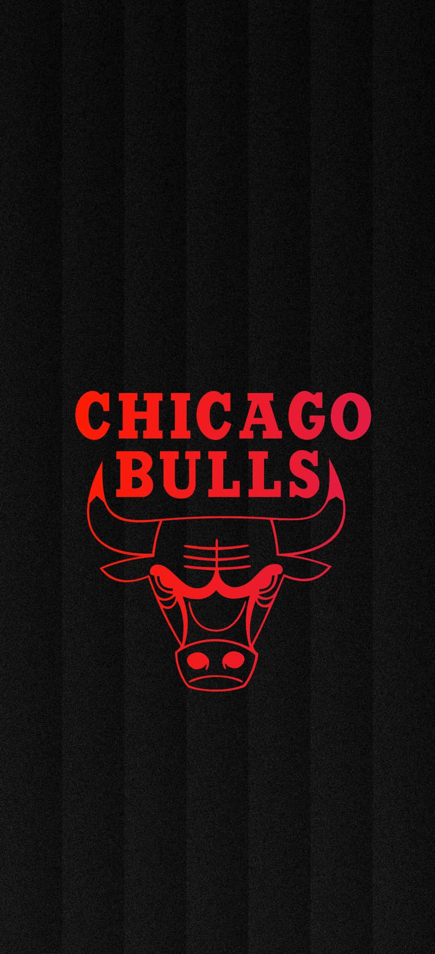 Chicagobulls Logo Auf Gestreiftem Schwarzen Handy Wallpaper