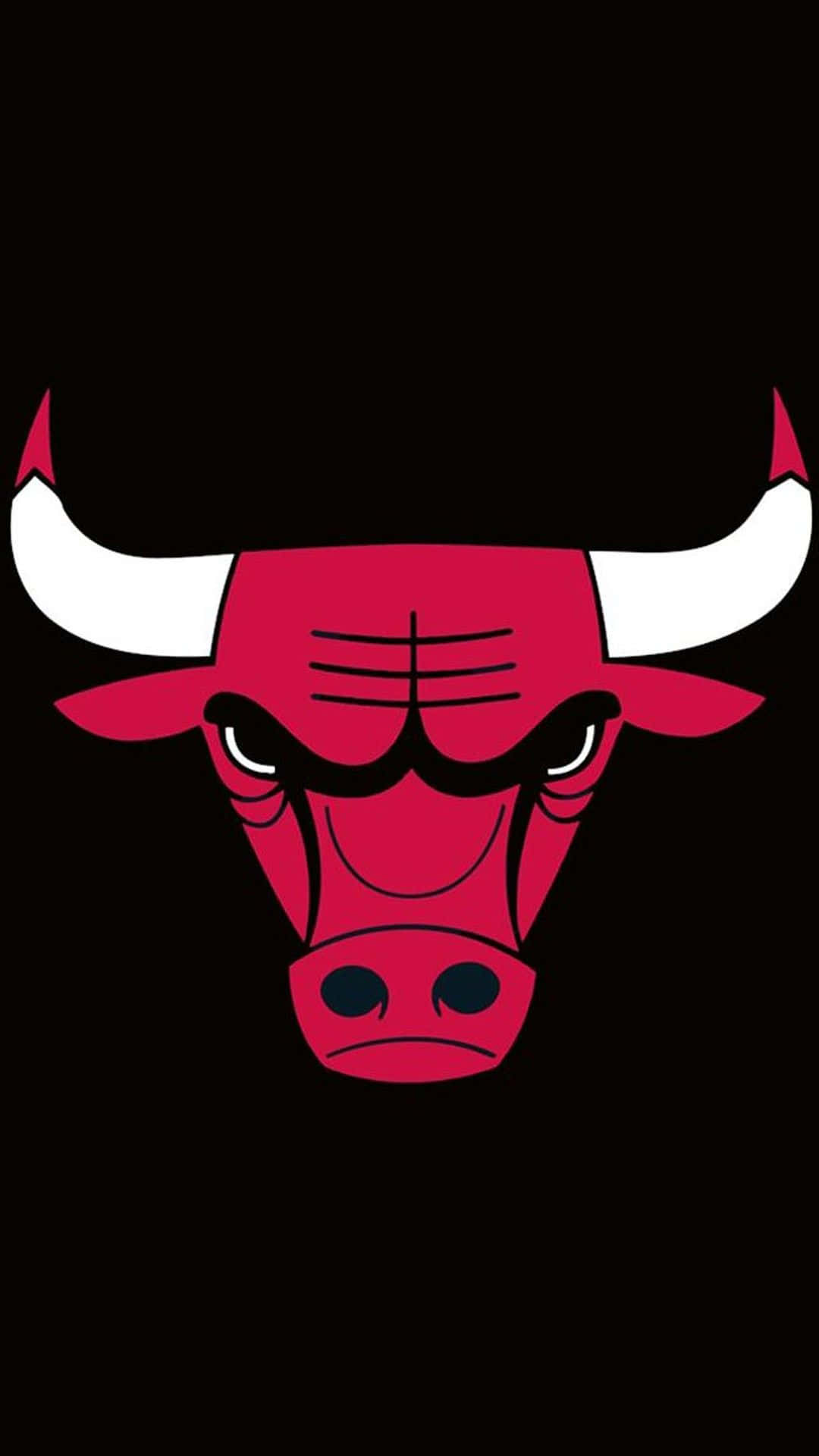 The Chicago Bulls Logo On A Black Background Wallpaper