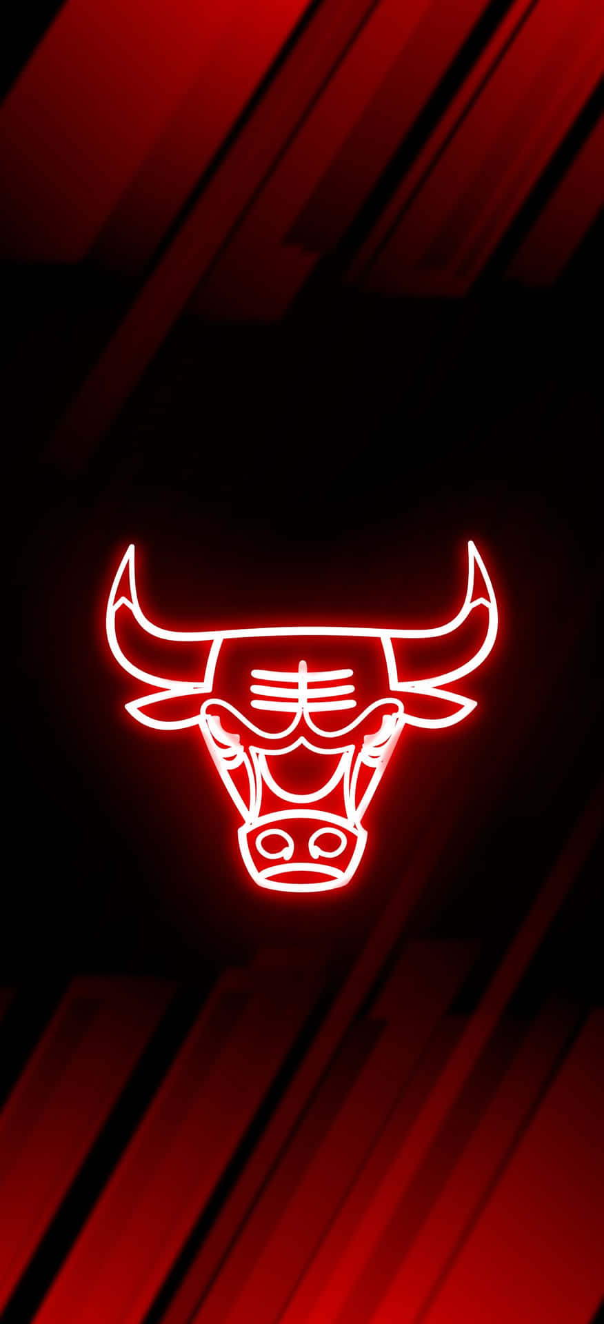 Chicagobulls Logo Auf Rotem Hintergrund Wallpaper