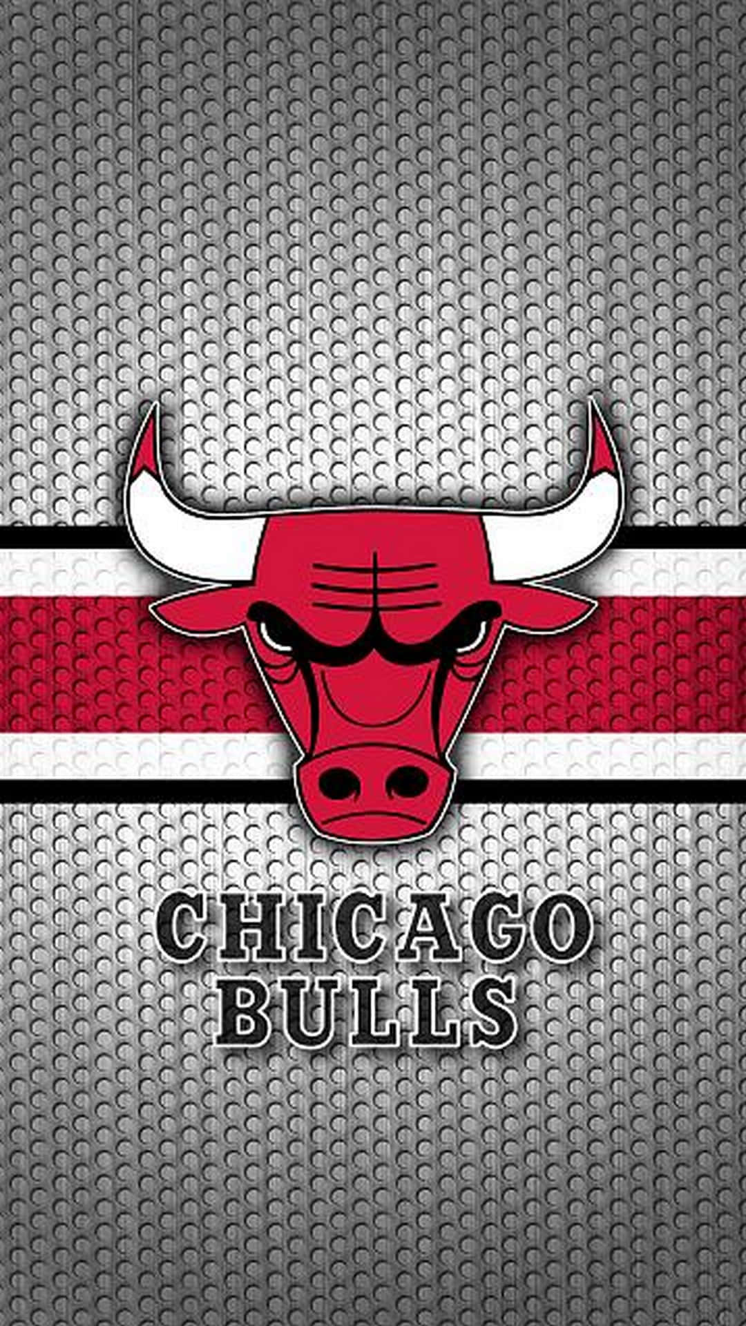 Logotipode Los Chicago Bulls En Una Esfera De Metal Para Teléfono. Fondo de pantalla