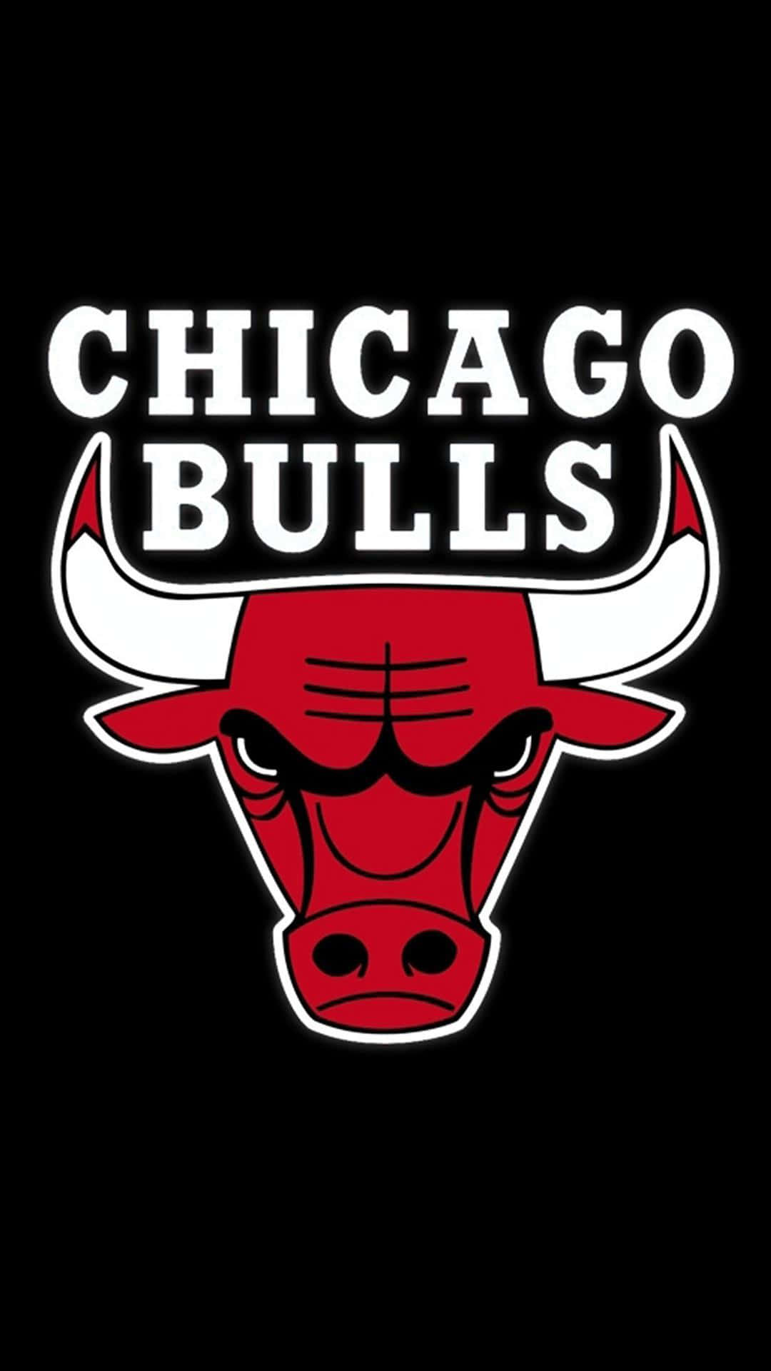 Skärmbakgrundmed Chicago Bulls Logotyp För Mobil. Wallpaper