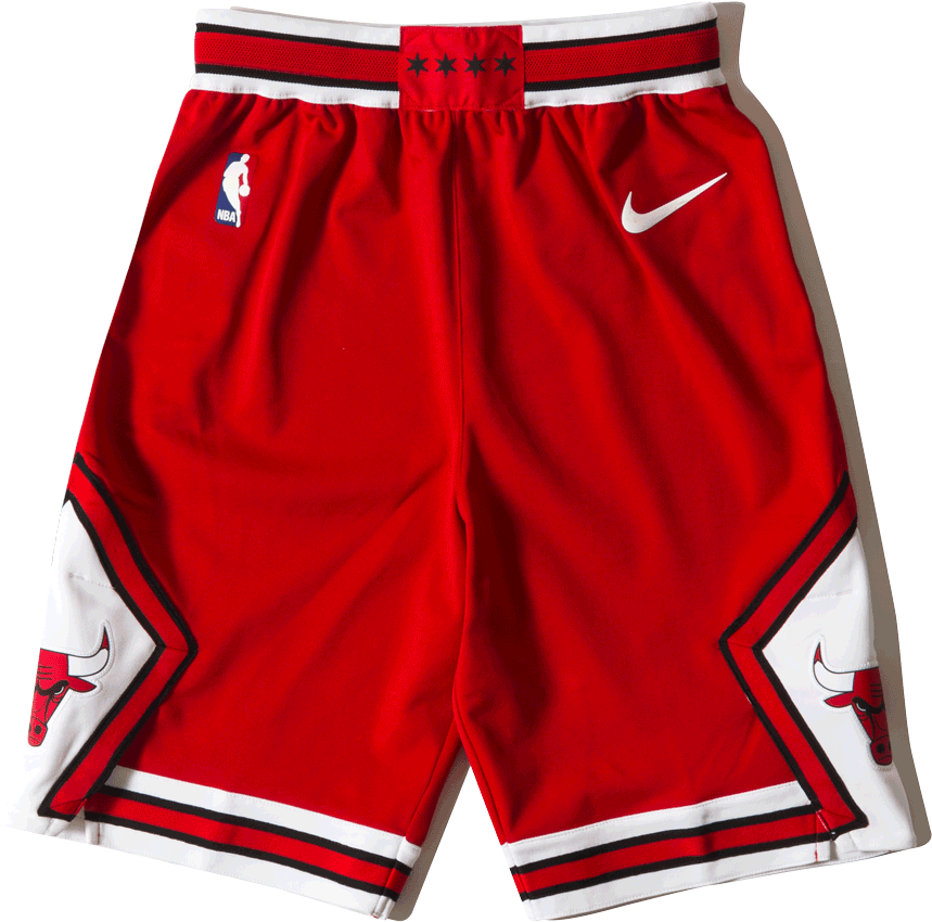 Chicago Bulls Red Basketball Shorts PNG