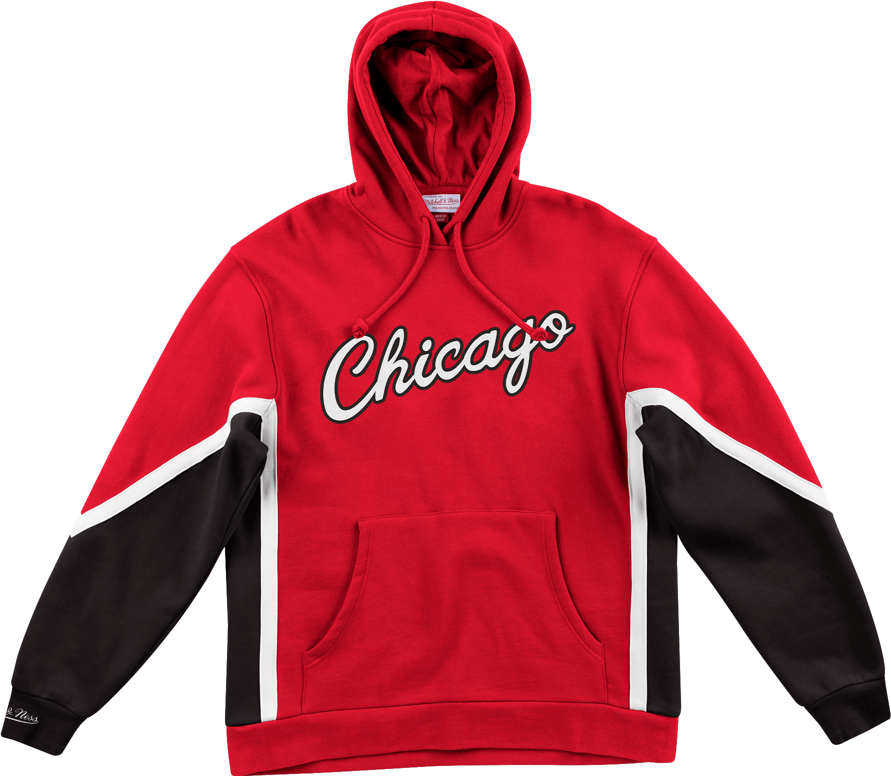 Chicago Bulls Red Hoodiewith Script Logo PNG