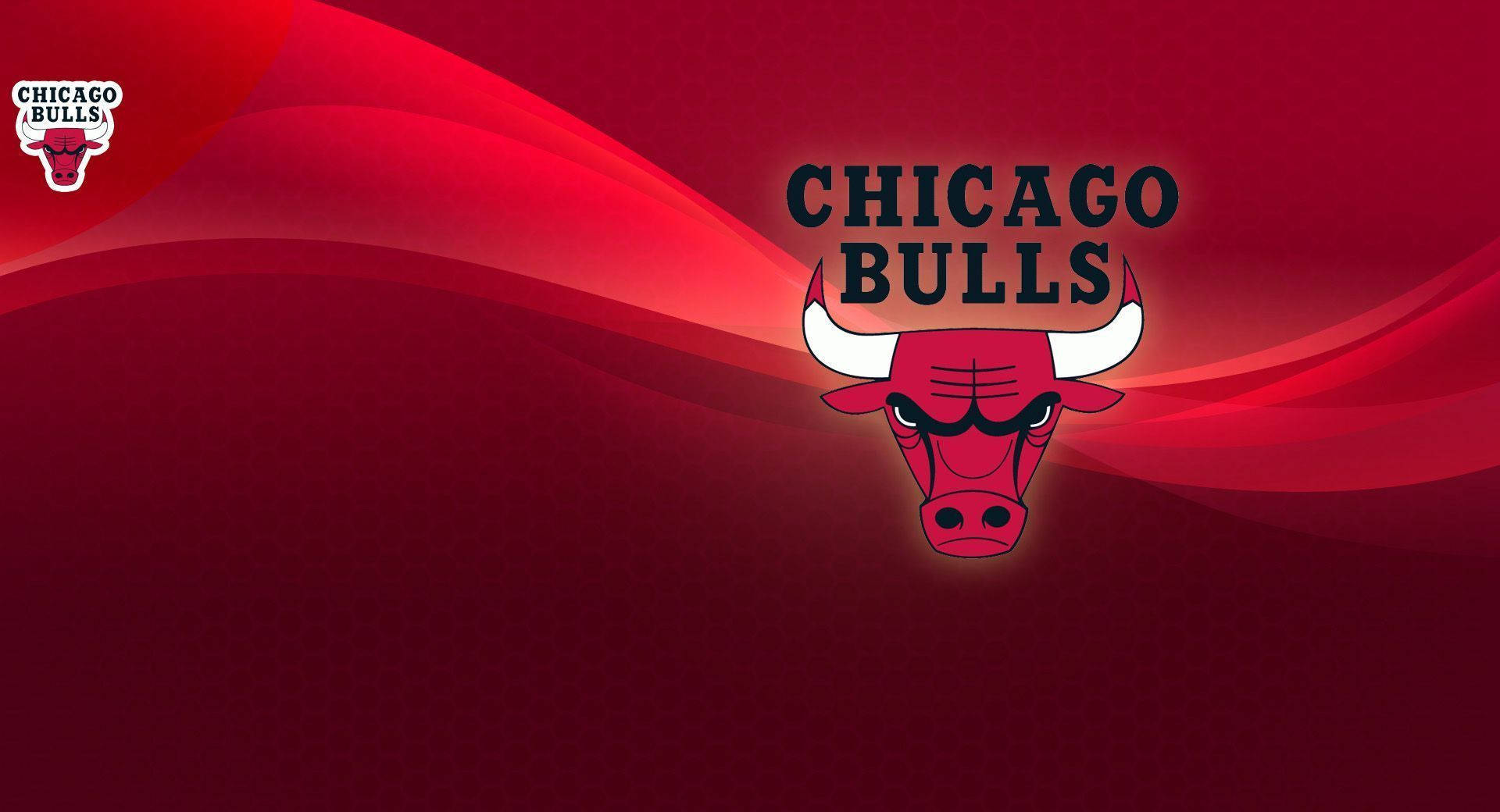 Chicago Bulls Red Waving Effect Logo Wallpaper