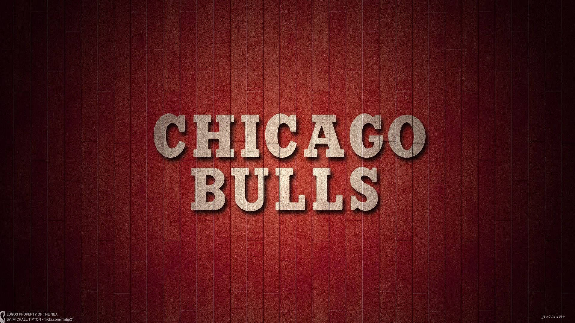 Chicago Bulls Red Wooden Floor Wallpaper