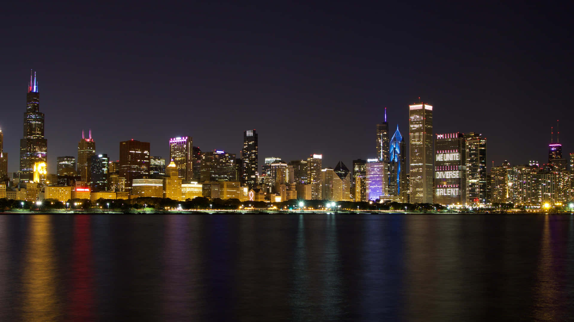 ¡vistasimpresionantes De La Ciudad En Chicago! Fondo de pantalla