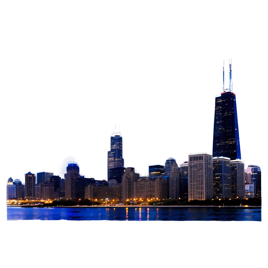 Chicago City Night View Png Uwx PNG