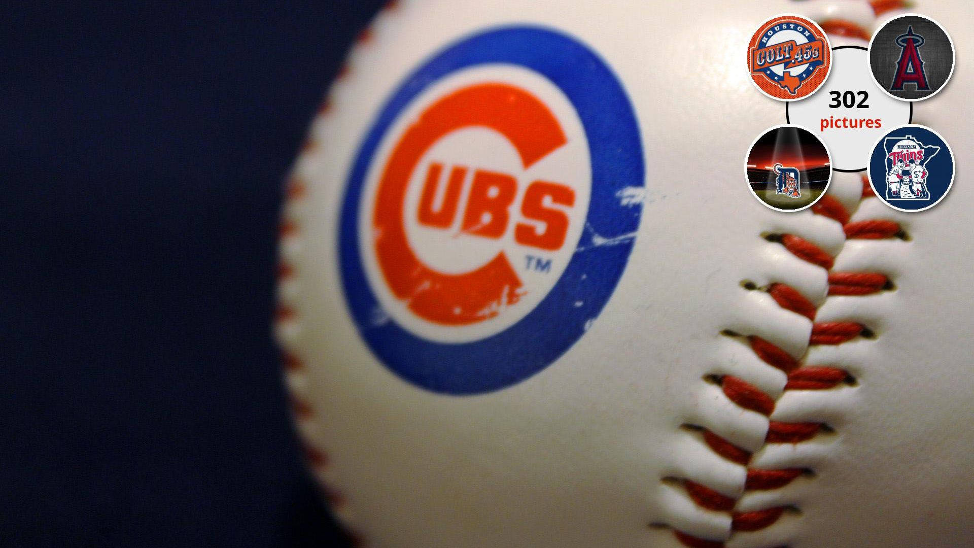 Chicago Cubs Designed Baseball Game Ball Wallpaper