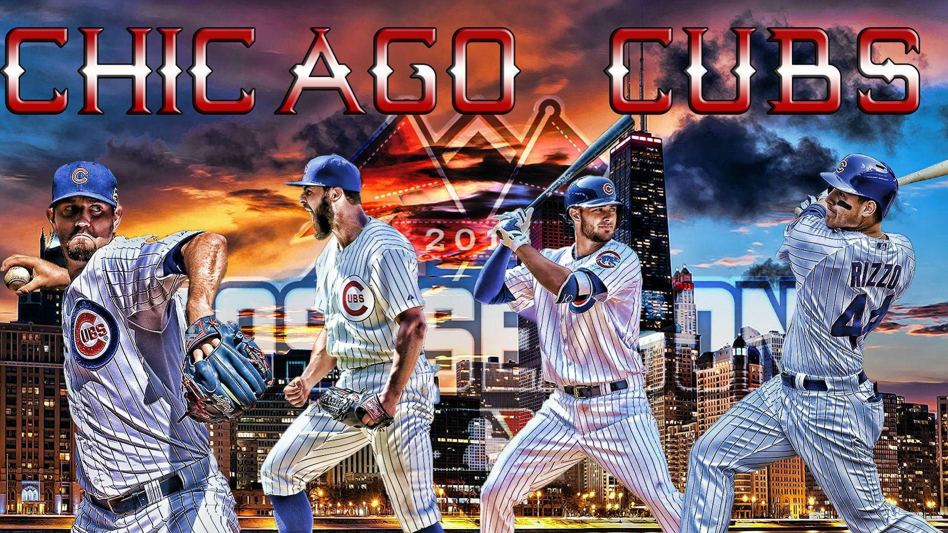 Chicago Cubs Feature Photo With Kris Bryant Wallpaper