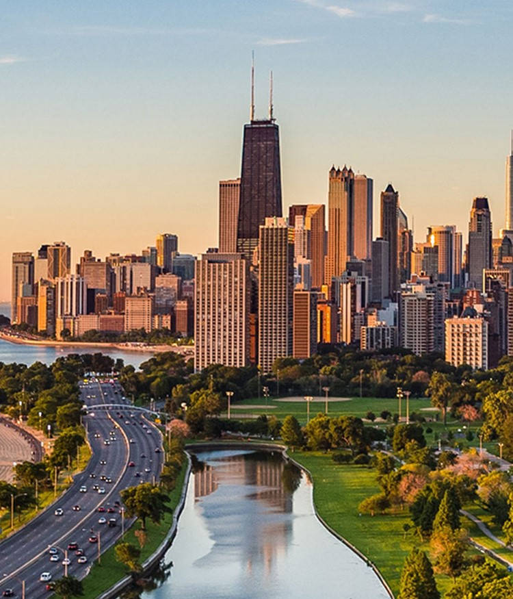 Chicago Illinois' Cityscape Vertical Photo Wallpaper