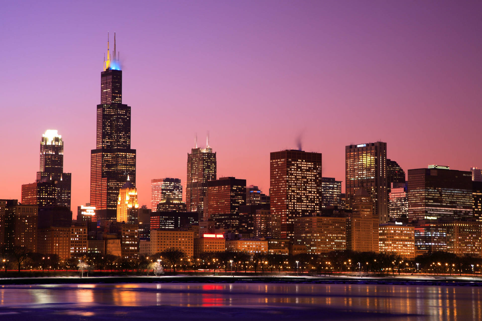 Chicago Illinois Tall Willis Tower Wallpaper