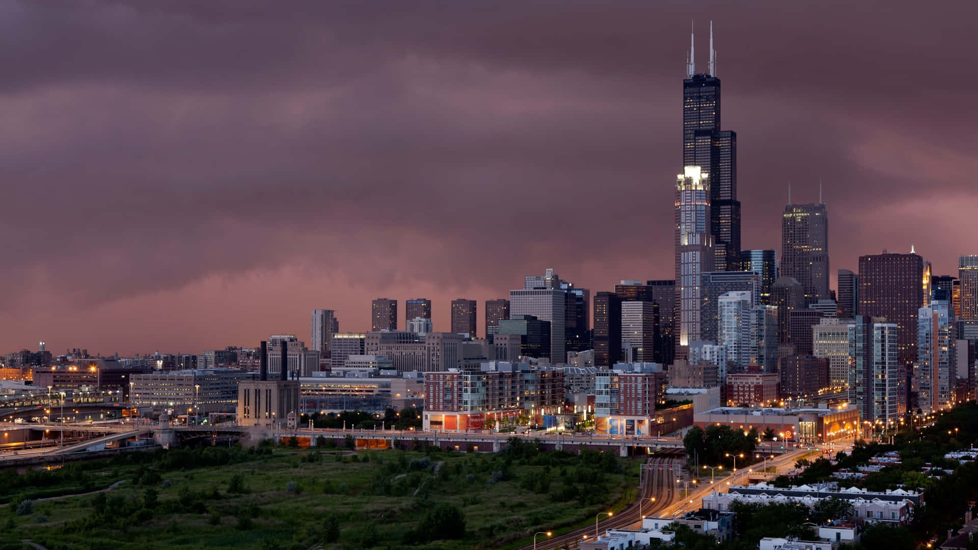 Genießewunderschöne Ausblicke Auf Die Skyline Von Chicago