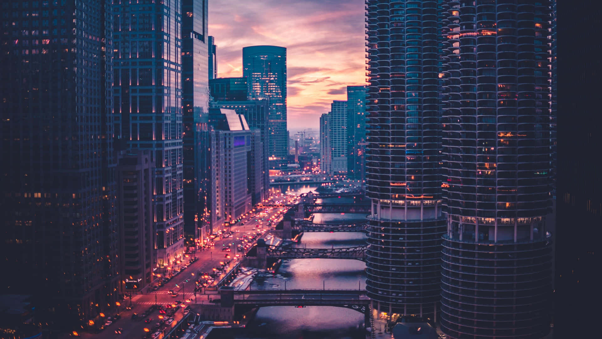 Dieprächtige Skyline Von Chicago