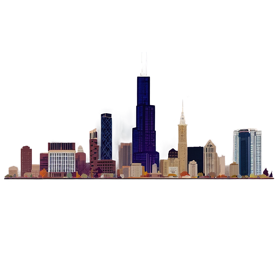 Download Chicago Skyline Png 79 | Wallpapers.com