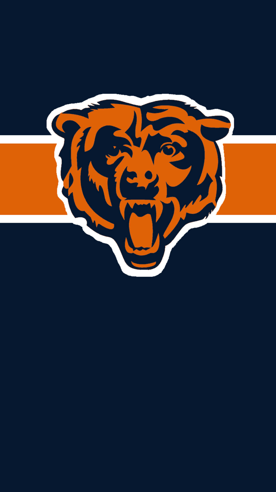 Et Chicago Bears logo på en mørk baggrund Wallpaper