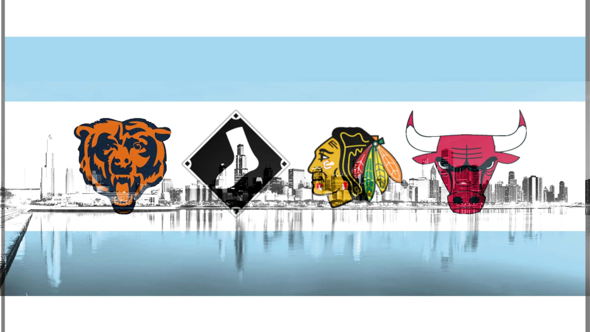 Vis din loyalitet til den chicagoanske sports scene! Wallpaper