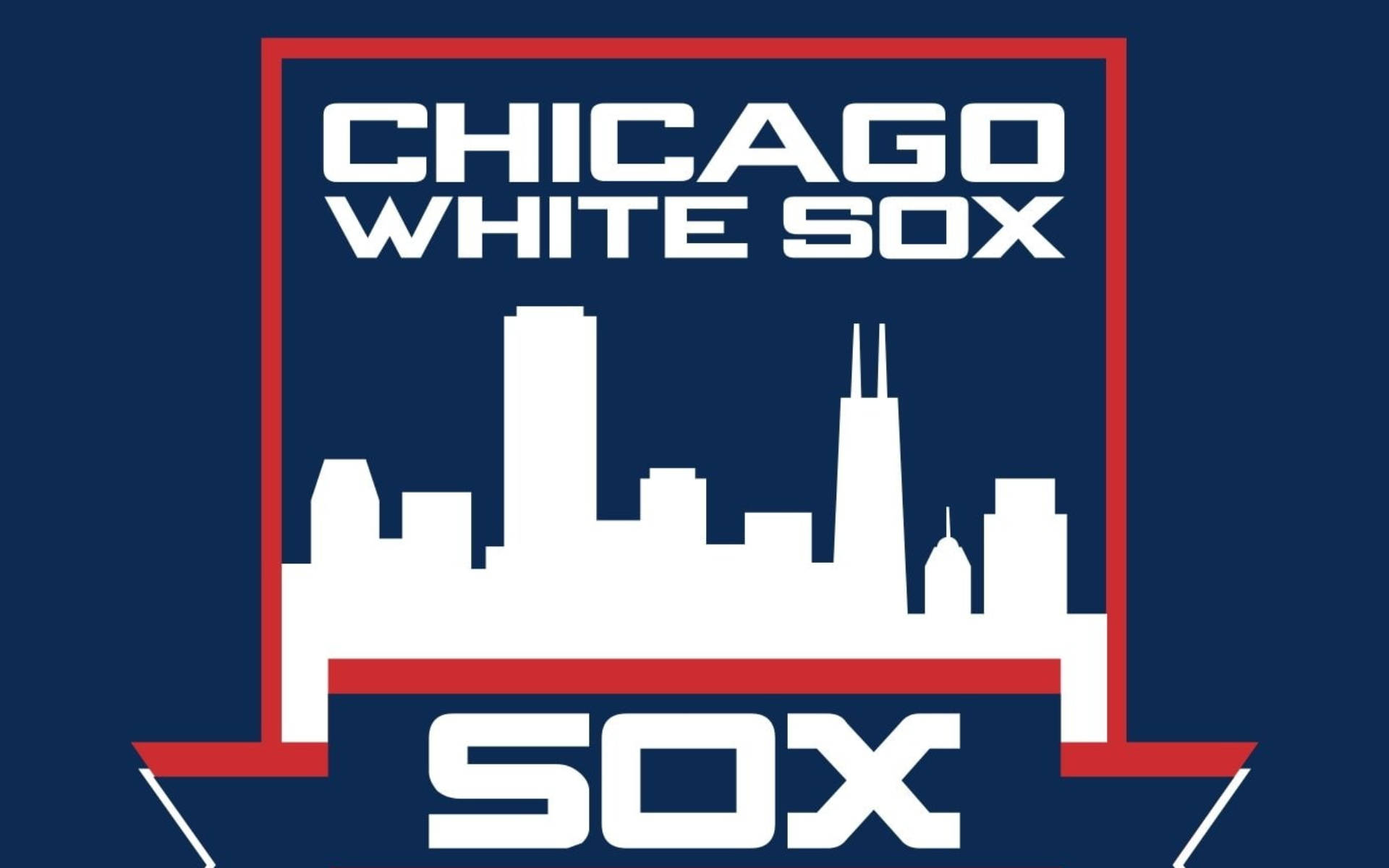 Chicago White Sox Digital Retro Logo Wallpaper