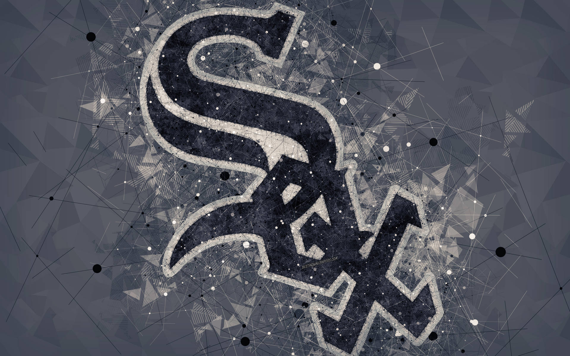 Chicago White Sox Polygon Texture Wallpaper