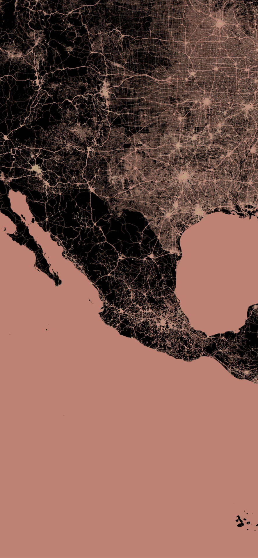 Chicano Mexico Aesthetic Map Wallpaper