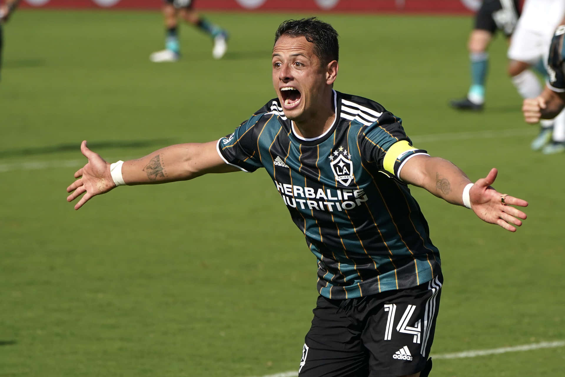 Chicharito Celebrating Goal L A Galaxy Wallpaper