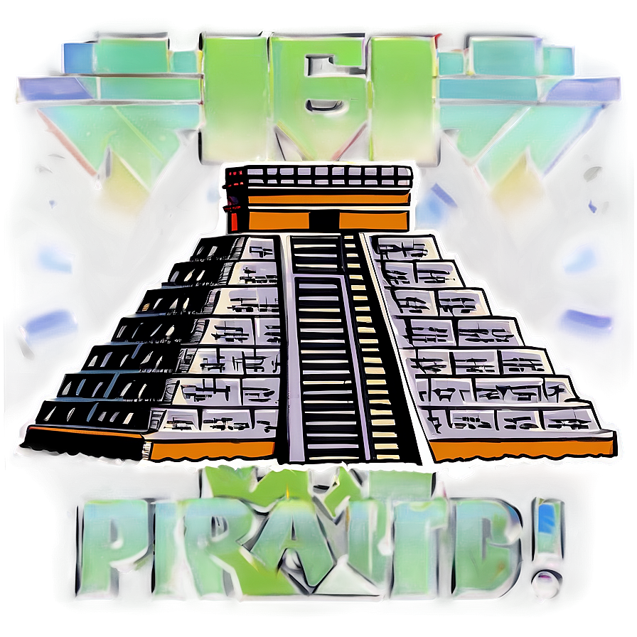 Chichen Itza Pyramid Graphic Png 06252024 PNG