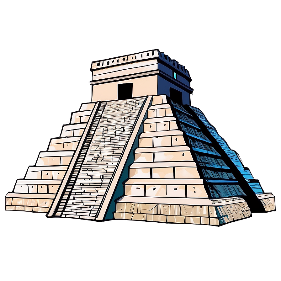 Chichen Itza Pyramid Graphic Png Ujo60 PNG