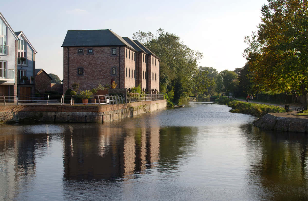 Chichester Kanaal Waterfront Landschap Achtergrond