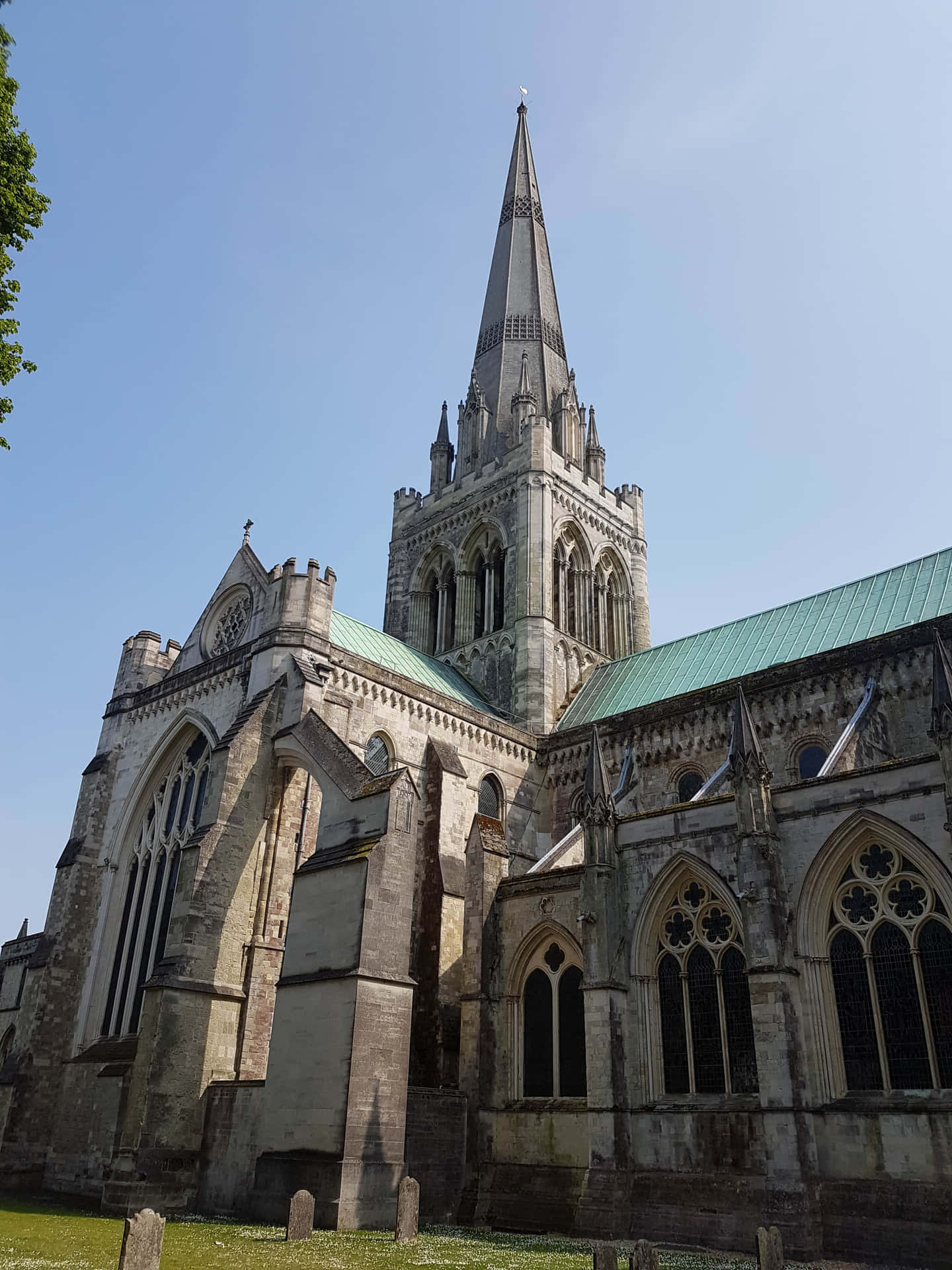 Download Chichester Cathedral Exterior Sunny Day Wallpaper | Wallpapers.com