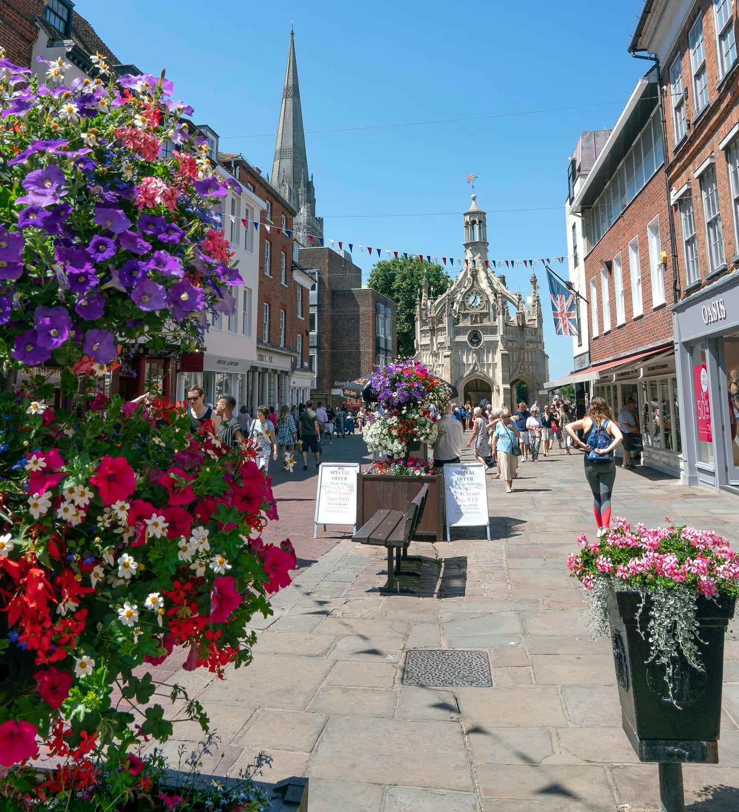 Chichester City Center Sunny Day Wallpaper