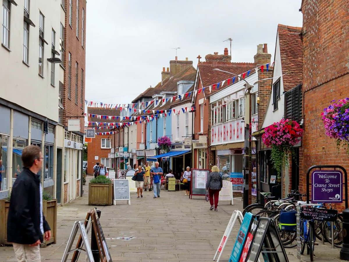 Chichester Crane Street Shopping Wallpaper