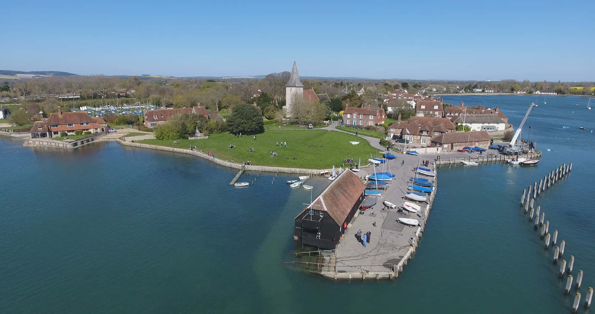 Chichester Harbor Aerial View Wallpaper