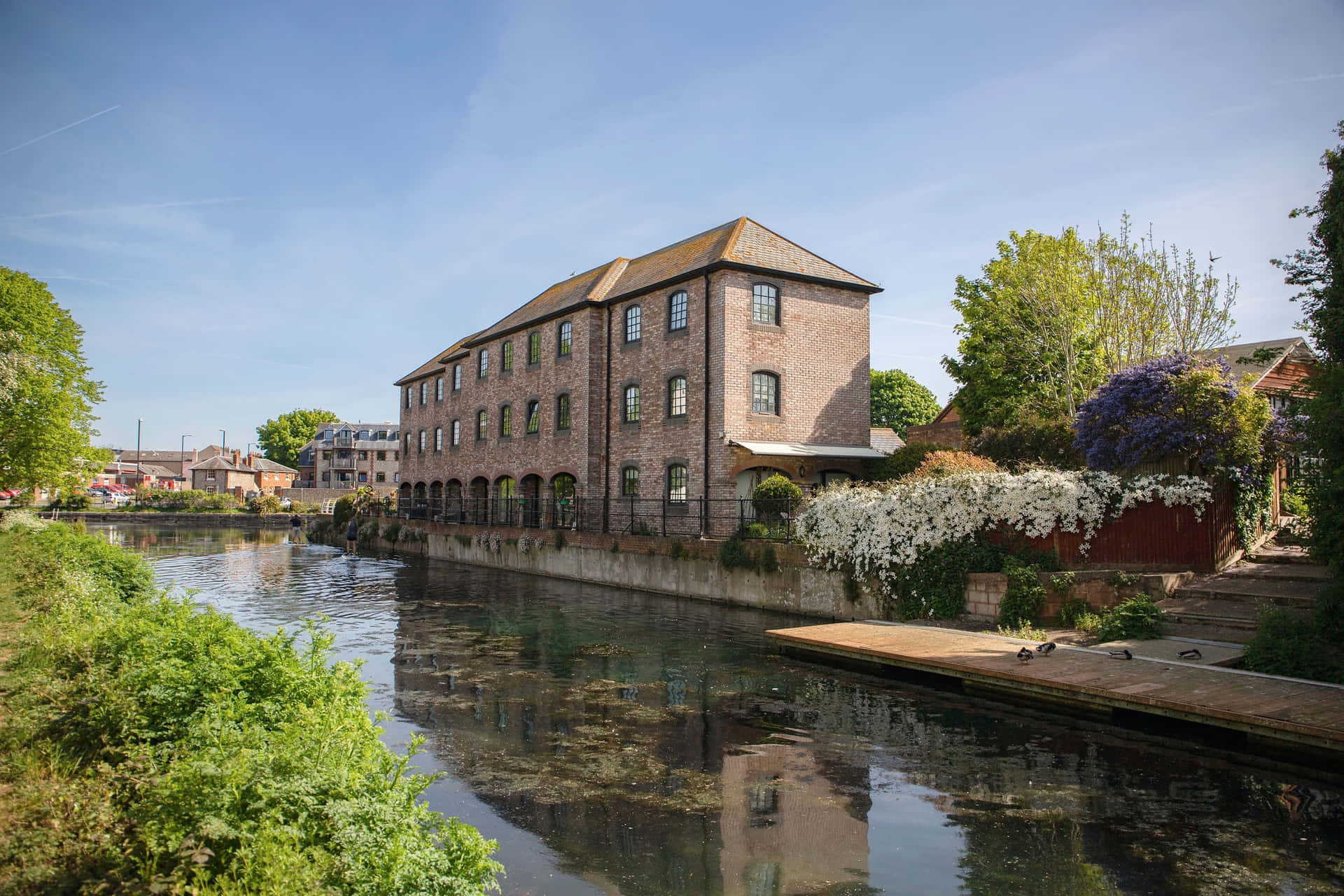 Chichester Historisch Waterfront Gebouw Achtergrond