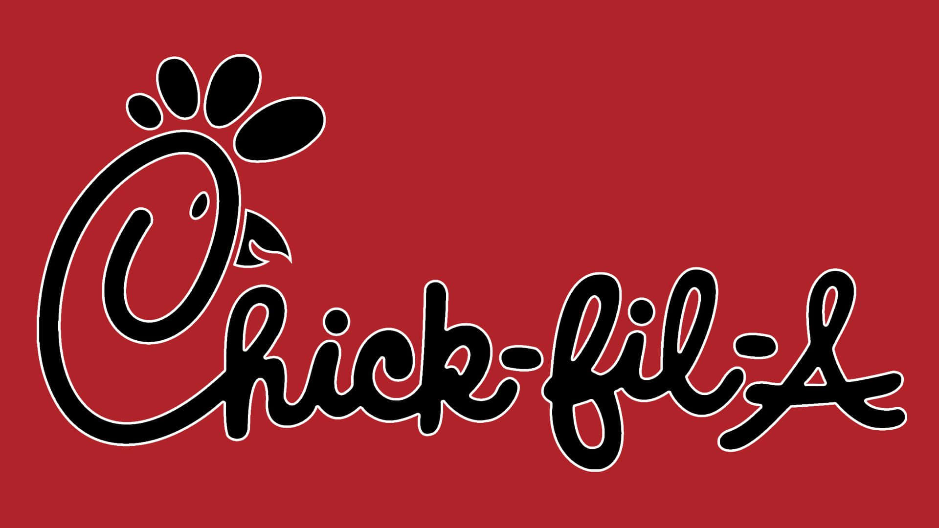Chickfil A-logotyp På En Röd Bakgrund